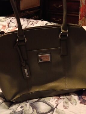 Tignanello Olive Green Structured Satchel